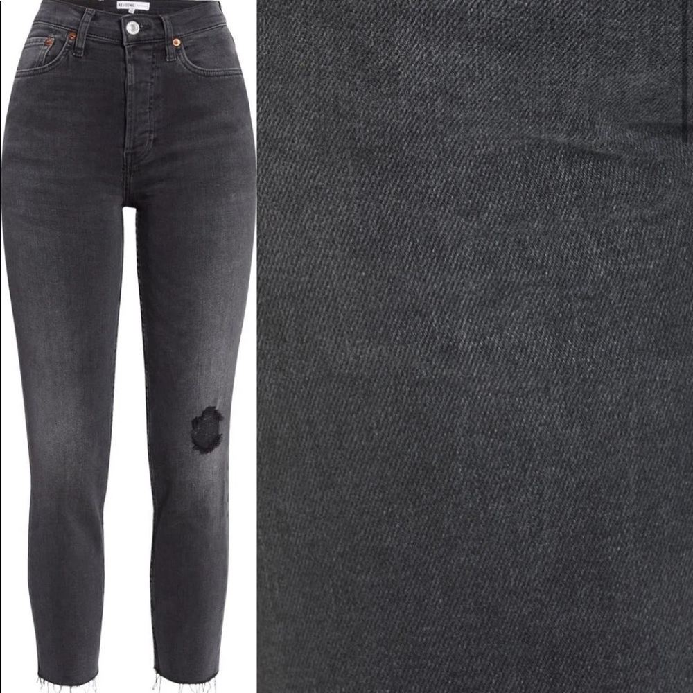Re/Done Originals high waist ankle crop jeans